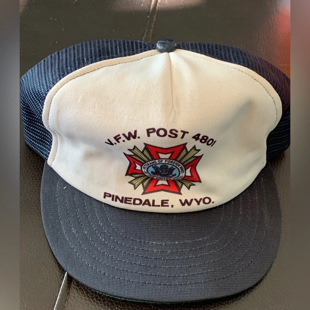 Vintage VFW Post 4801 Pinedale Wyoming Snapback Trucker Hat Baseball Cap Lid